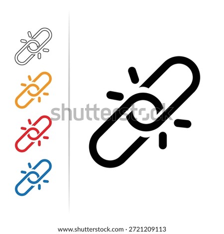 Broken Link Icon for Disconnected Content