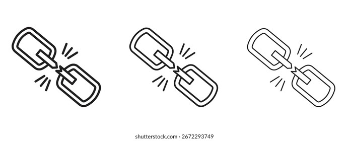 Icono de Enlace roto para proyectos de Diseño gráfico
