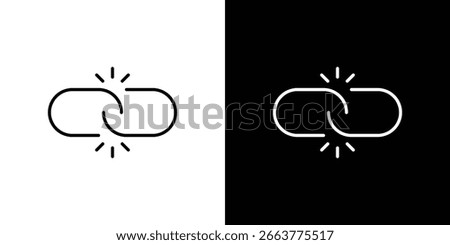 Broken link icon linear icon. Line with editable stroke