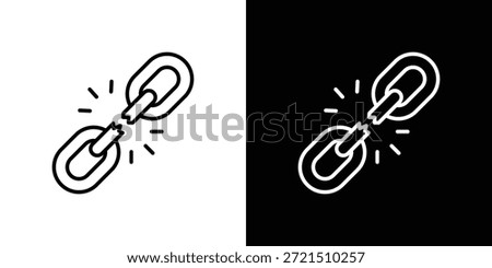 Broken link icon logo element. Vector illustration. EPS10