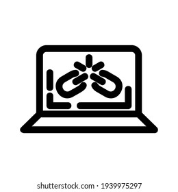 icono de vínculo roto o logotipo símbolo de signo aislado ilustración vectorial - iconos vectoriales de estilo negro de alta calidad
