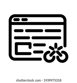 icono de vínculo roto o logotipo símbolo de signo aislado ilustración vectorial - iconos vectoriales de estilo negro de alta calidad
