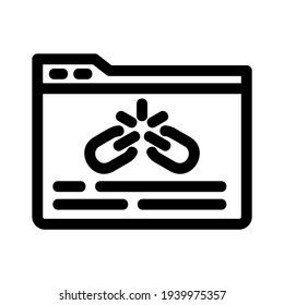 icono de vínculo roto o logotipo símbolo de signo aislado ilustración vectorial - iconos vectoriales de estilo negro de alta calidad
