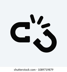 Broken link icon vector