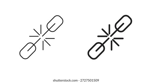 Icono de Enlace roto para Web y App. Ilustración vectorial eps