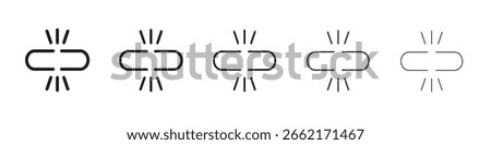 Broken link icons. simple and modern vector icon designs