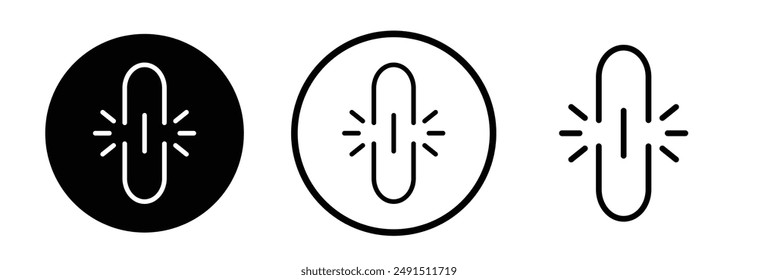 Broken link liner icon collection on white background