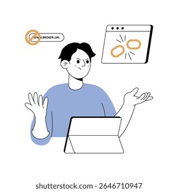 Enlace roto Ilustraciones modernas. Archivo de Eps 10 sobre fondo transparente
