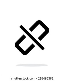 Broken link simple icon on white background. Vector illustration.