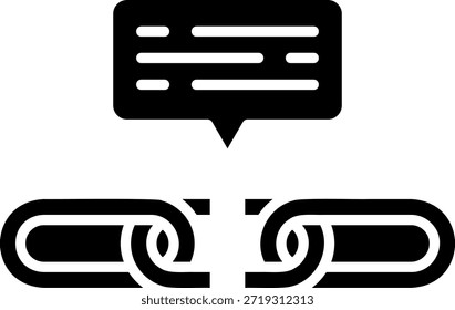 Broken Link with Speech Bubble Icon