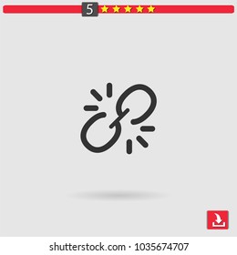 broken link vector icon
