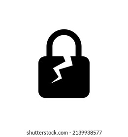 Broken Lock Icon For Apps And Web Sites