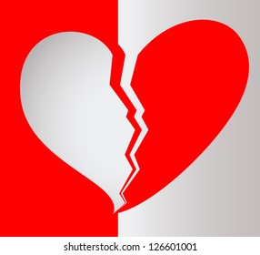Broken love heart