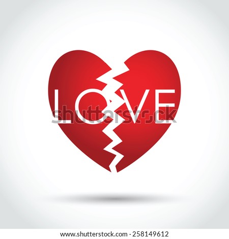 broken love heart
