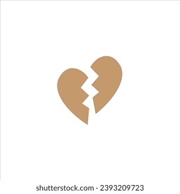 A broken love shape design