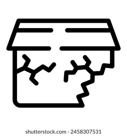 Broken material waste icon outline vector. Garbage sorting. Disposal old products