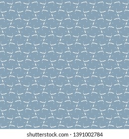 Broken mesh on light blue background. Textile pattern. Tile. Paper. Vector illustration.