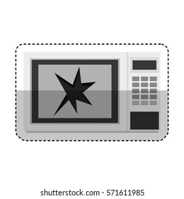 Broken microwave oven icon vector illustration design