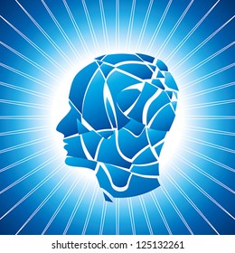 broken mind vector