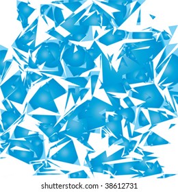 Broken mirror background, isolated vector