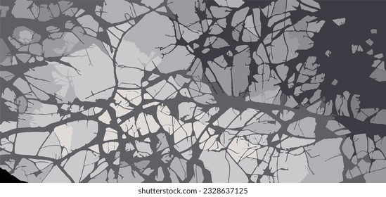 broken mirror line pattern in black white and gray