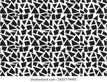 Broken mosaic tiles pattern,vector illustration monochrome design. Eps 10.
