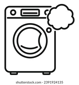 Broken new washing machine icon outline vector. Electrical apparatus. Service accident
