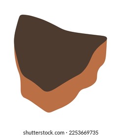Icono de caca vieja rota Pequeñas piezas Arqueología. Ilustración del vector