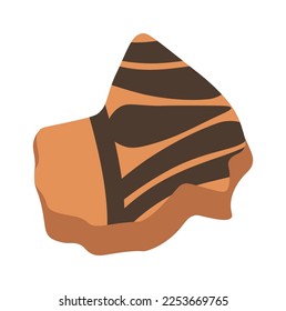 Broken old potty flat icon Small pieces Archeology. Vector illustration