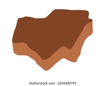 Broken old potty flat icon Small pieces Archeology. Vector illustration