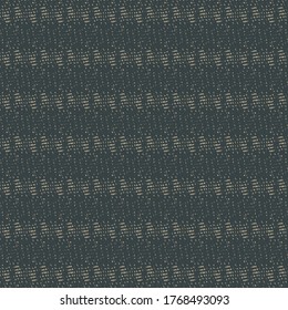 Broken parallel stripes on a textured surface. Decorative graphics made of small hatching patches and dots. Pattern in shades of gray and dark blue.