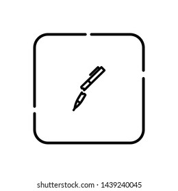 Broken pen, pen symbol vector icon