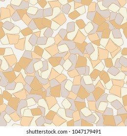 Broken pentagons from multi-colored fragments. Beautiful camouflage for fashion people. Seamless pattern.