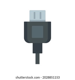 Broken phone cable icon. Flat illustration of broken phone cable vector icon isolated on white background