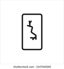 Broken Phone Icon Vector Illustration Symbol