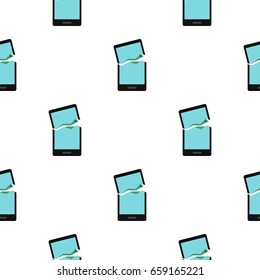 Broken phone pattern seamless for any design vector illustration