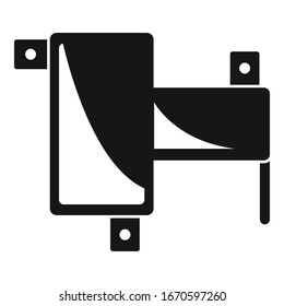 Broken phone piece icon. Simple illustration of broken phone piece vector icon for web design isolated on white background