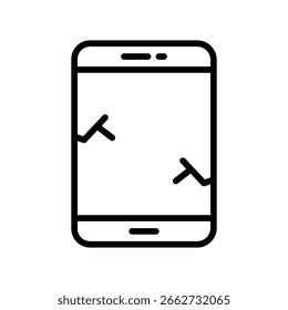 Ícone de Contorno do Vetor de Telefone Desfeito. Arquivo EPS 10