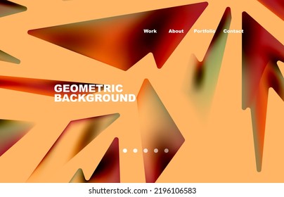 Broken pieces abstract background. Trendy background for your landing page design, concept of web page design for website and mobile website