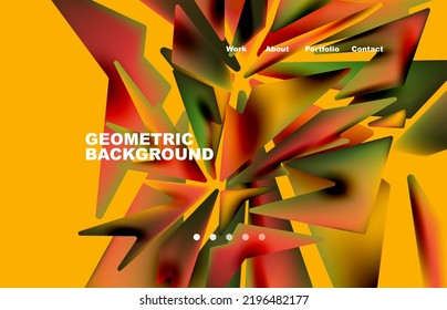 Broken pieces abstract background. Trendy background for your landing page design, concept of web page design for website and mobile website