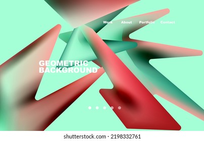 Broken pieces abstract background. Trendy background for your landing page design, concept of web page design for website and mobile website