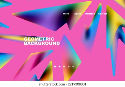 Broken pieces abstract background. Trendy background for your landing page design, concept of web page design for website and mobile website