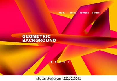Broken pieces abstract background. Trendy background for your landing page design, concept of web page design for website and mobile website