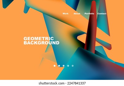 Piezas rotas fondo abstracto. Fondo de moda para el diseño de su página de inicio, concepto de diseño de página web para sitio web y sitio web móvil
