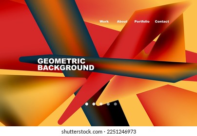 Broken pieces abstract background. Trendy background for your landing page design, concept of web page design for website and mobile website