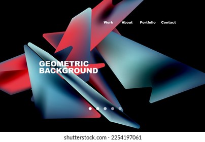 Zerbrochene Stücke abstrakter Hintergrund. Trendy Hintergrund für Ihr Design der Landingpage, Konzept für Webseitendesign für Website und mobile Website