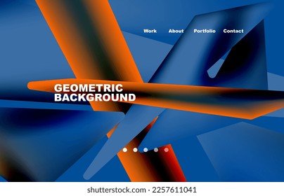 Broken pieces abstract background. Trendy background for your landing page design, concept of web page design for website and mobile website
