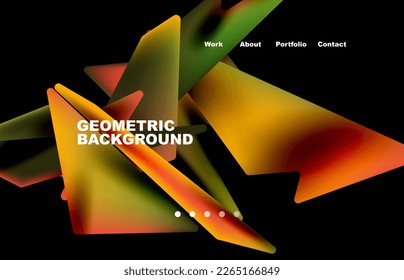 Piezas rotas fondo abstracto. Fondo de moda para el diseño de su página de inicio, concepto de diseño de página web para sitio web y sitio web móvil