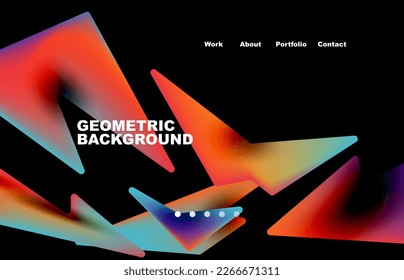 Broken pieces abstract background. Trendy background for your landing page design, concept of web page design for website and mobile website