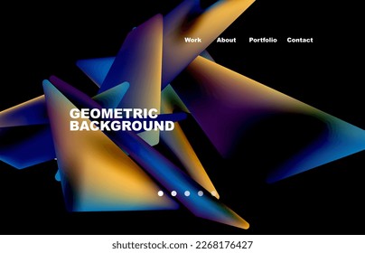 Broken pieces abstract background. Trendy background for your landing page design, concept of web page design for website and mobile website